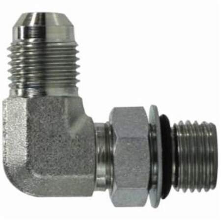 Midland Industries Elbow Connector, 15812 Nominal, SAE Male JIC Flare x Male ORB, Steel 6801NWO20